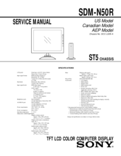 Sony Multiscan SDM-N50R Service Manual