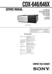 Sony CDX-646 Operating Instructions  (English,Español, Français) Service Manual