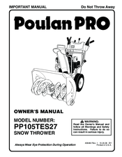 Poulan Pro PP105TES27 Owner's Manual