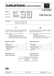 Grundig TVR 3701 SV Service Manual