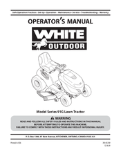 White Outdoor 91G Series Operator's Manual