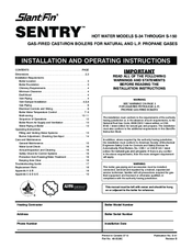 Sentry S-150 Installation And Operating Instructions Manual