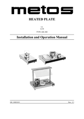 Metos LLM800 Installation And Operation Manual