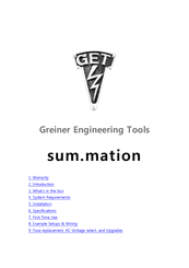 GET sum.mation User Manual