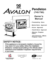 Travis Industries Avalon Pendleton 745 Owner's Manual