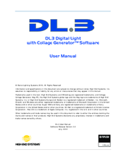 High End Systems DL.3 User Manual