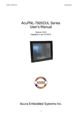 Acura Embedded AcuPNL-7920CUL Series User Manual