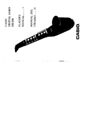 Casio DH-800 Player's Manual