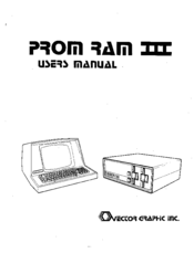 Vector Graphic Prom Ram III User Manual