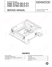 Kenwood X92-3770-00 Service Manual