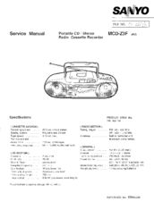 Sanyo MCD-Z3F Service Manual