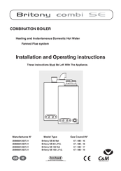 Chaffoteaux & Maury Britony SE 80 Nat Operating Instructions Manual