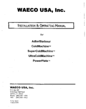 Waeco UltraColdMachine Operating Instructions Manual