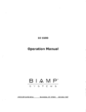 Biamp DJ5500 Operation Manual