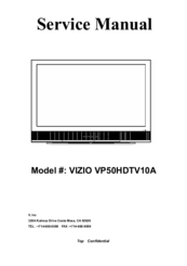 Vizio VP50HDTV10A Service Manual