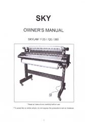 Sky SKYLAM 380 Owner's Manual