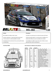 BELKITS Ford Fiesta S2000 Building Instructions