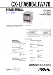 Sony CX-LFA660 Service Manual