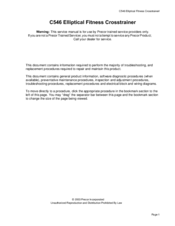 Precor C546 Service Manual