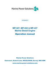 Marine Power Solutions MP-327 Operation Manual