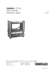 Simrad ET100 Operator's Manual