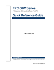 Avalue Technology FPC-08WA1 Quick Reference Manual