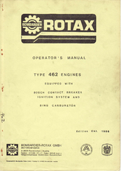 Bombardier-Rotax 462 Operator's Manual
