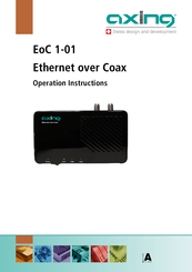 axing EoC 1-01 Ethernet over Coax Operation Instructions Manual