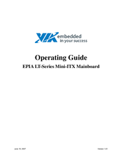 VIA Technologies EPIA LT-Series Operating Manual