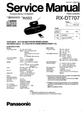 Panasonic RX-DT707 Service Manual