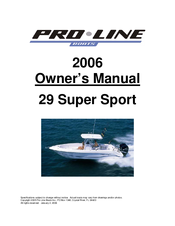 Pro-Line Boats 2006 29 super sport Owner's Manual