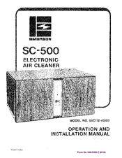 Emerson SC-500 Operation And Installation Manual