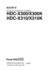 Sony HDC-X310 Operation Manual