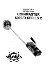 White's Coinmaster 6000/D series 2 Operator Instructions Manual