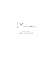 Nelson-Reed 8-04/B Owner's Manual
