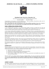 Pevex BOHEMIA X 40 Installation And Operating Instructions Manual