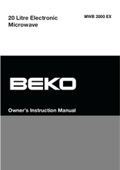 Beko MWB 2000 EX Owner's Instruction Manual