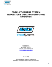 Rosco STSK7316 Installation And Operating Instructions Manual