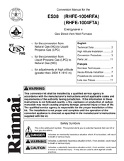 Rinnai ES38 RHFE-1004FTA Conversion Manual