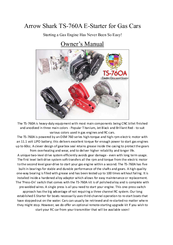 Arrow Shark TS-760A Owner's Manual