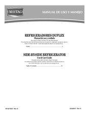 Maytag SIDE-BY-SIDE REFRIGERATOR Use & Care Manual