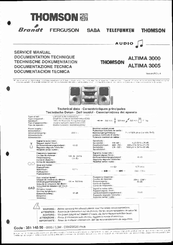 THOMSON ALTIMA 3005 Service Manual