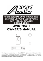 Audio 2000 AWM6952U Owner's Manual