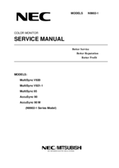 NEC ACCUSYNC AUDIO BASE Service Manual