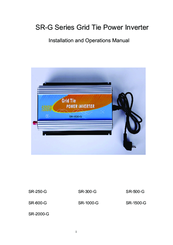 Grid Tie SR-1500-G Installation And Operation Manual