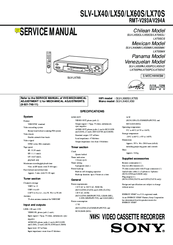 Sony SLV-LX60S Service Manual