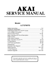 Akai LCT2765TD Service Manual