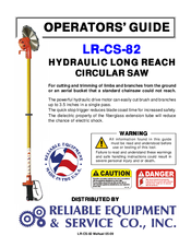 RELIABLE EQUIPMENT LR-CS-82 Operator's Manual