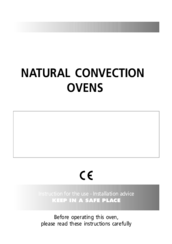Elba EBO 1726 BK Instruction For The Use - Installation Advice