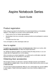 Acer Aspire Notebook Series Quick Manual